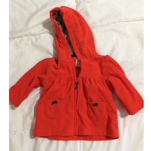 Orange baby girl jacket